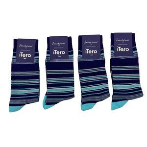 Lot 4- Swanky Socks for iTero Cotton Nylon Blend Adult 7-11 Striped Stretch Soft